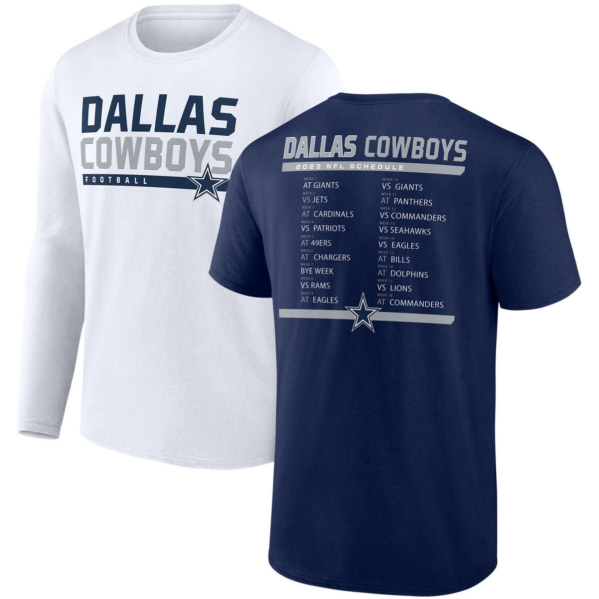 FANATICS Men's Fanatics Branded Navy/White Dallas Cowboys TwoPack 2023