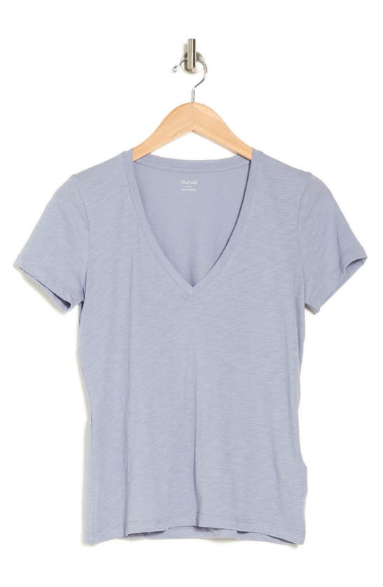 Madewell V-neck Short Sleeve T-shirt In Dusk Peri