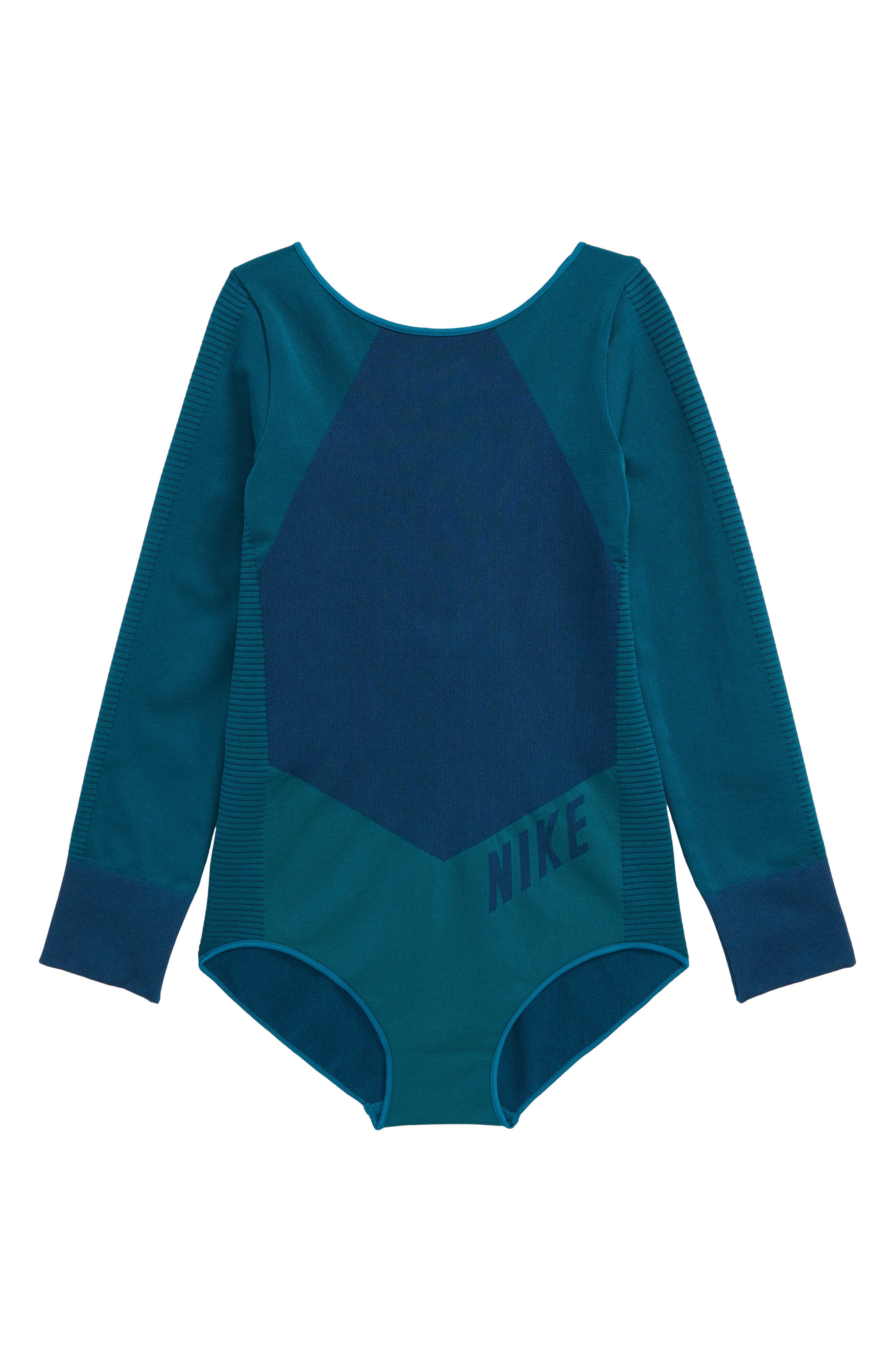 blue long sleeve bodysuit