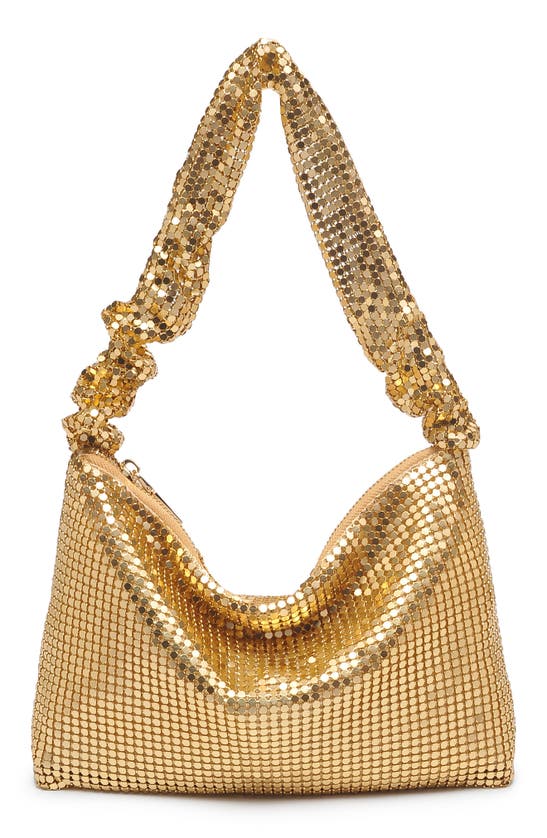 Urban Expressions Handbags Mesh Shoulder Bag In Gold