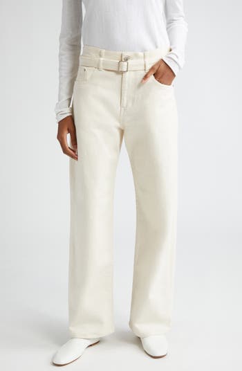 Proenza Schouler Ellsworth Stretch Denim Belted Jeans Nordstrom