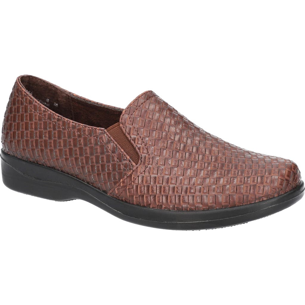 Easy Street Eternity Womens Round Closed Toe Slip-on Shoe In Tan Woven