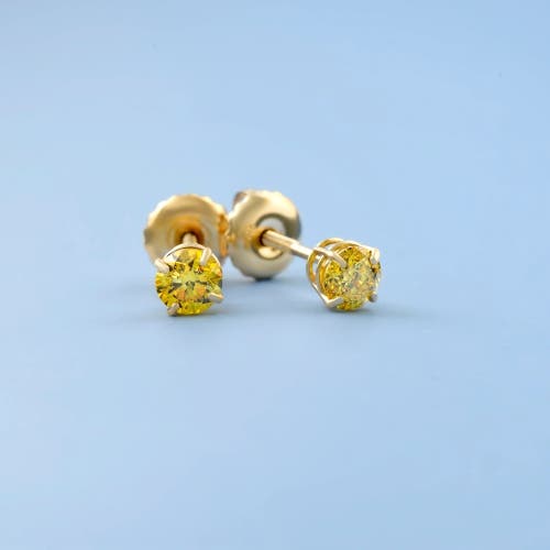 Bliss Diamond 1/2ct Fancy Diamond Studs 14k Gold Screw Back Lab Grown Earrings In 14k Yellow Gold