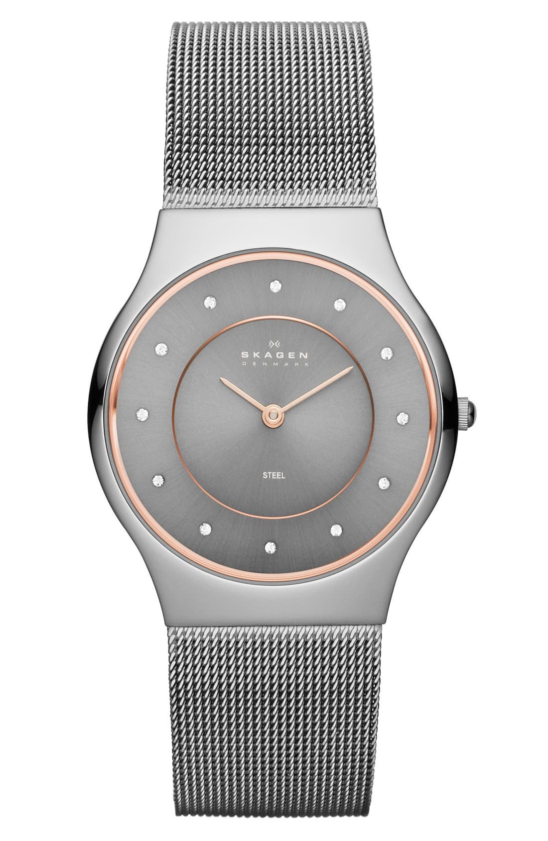 Skagen Round Mesh Strap Watch, 34mm Nordstrom