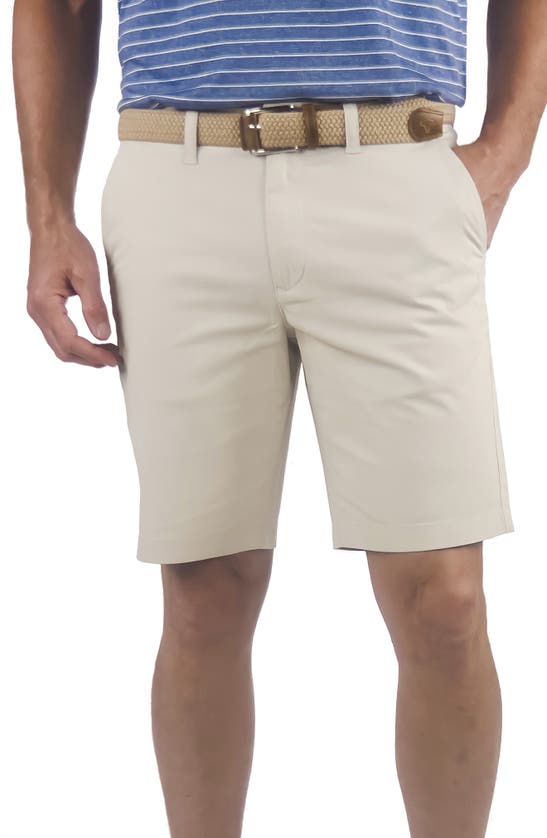 Tailor Vintage Performance Stretch Cotton Shorts In Stone