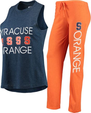 Women's Concepts Sport Navy/Orange Houston Astros Badge T-Shirt & Pajama Pants Sleep Set Size: Extra Large