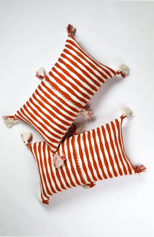 ARCHIVE NEW YORK ARCHIVE NEW YORK ANTIGUA CLASSIC STRIPED HANDWOVEN COTTON THROW PILLOW