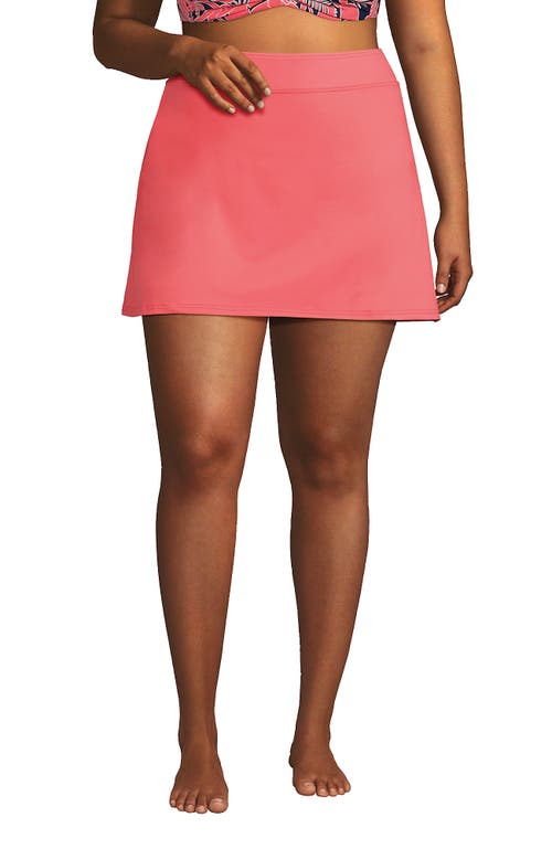 Shop Lands' End Plus Size Chlorine Resistant Tummy Control Swim Skirt Swim Bottoms In Wood Lily