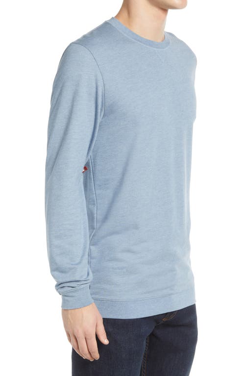 Travismathew Fink 2.0 Crewneck Sweatshirt In Heather Copen Blue