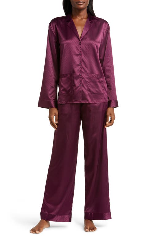 Dobby Satin Pajamas in Purple Odyssey
