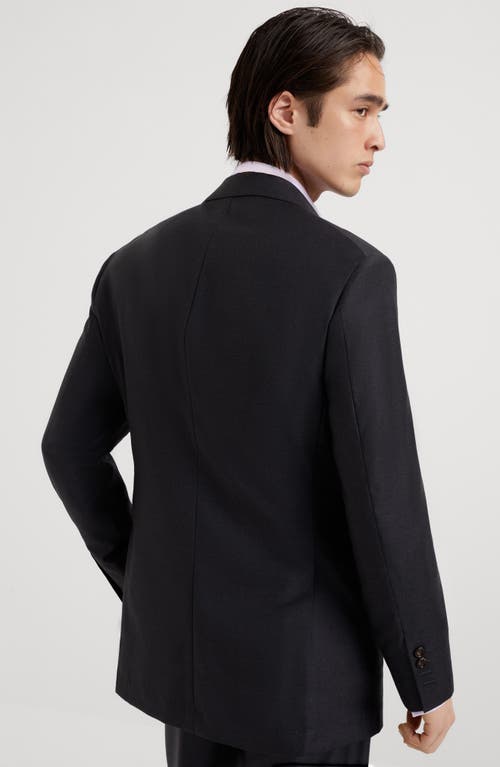 Shop Brunello Cucinelli Super 150s Virgin Wool Four Season Batavia Twill Blazer In Anthracite