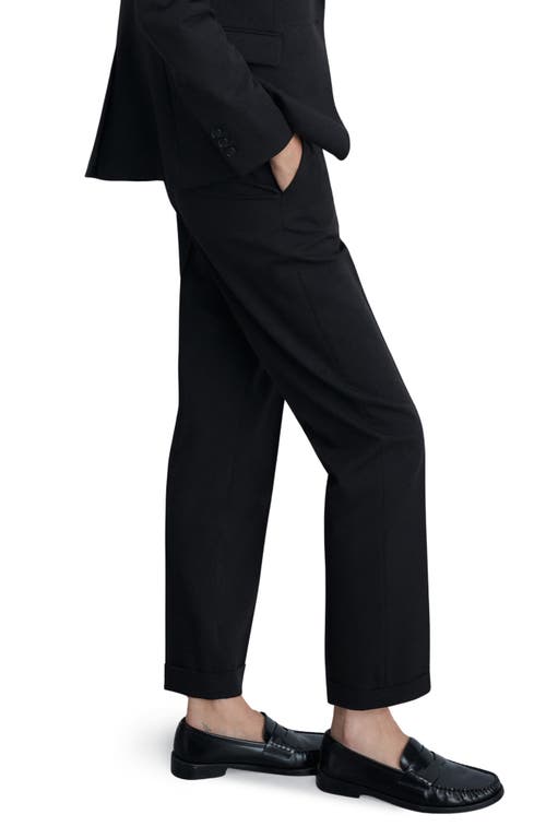 Shop Mango Straight Leg Suit Pants In Black