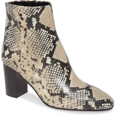 Aquatalia Florita Snake Print Weatherproof Bootie, Beige