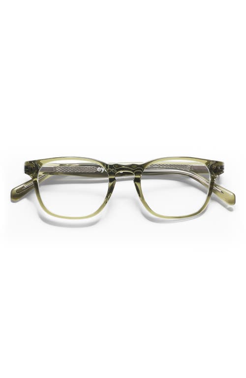 Old Sport 48mm Blue Light Glasses in Olive Crystal Shiny /Clear