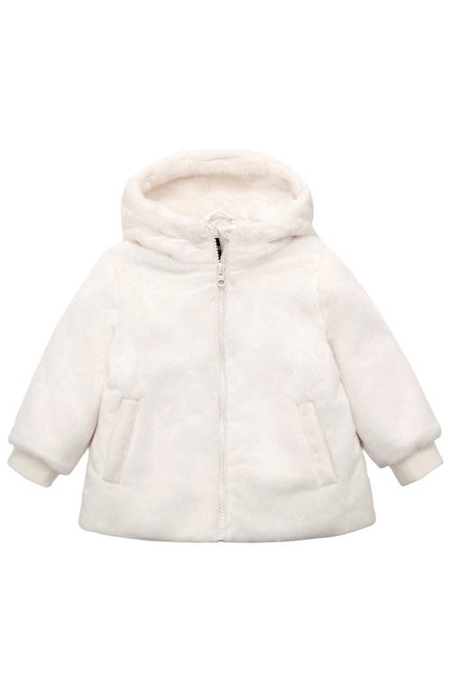 Shop Rokka&rolla Toddler Lightweight Fleece Puffer Jacket In Ivory