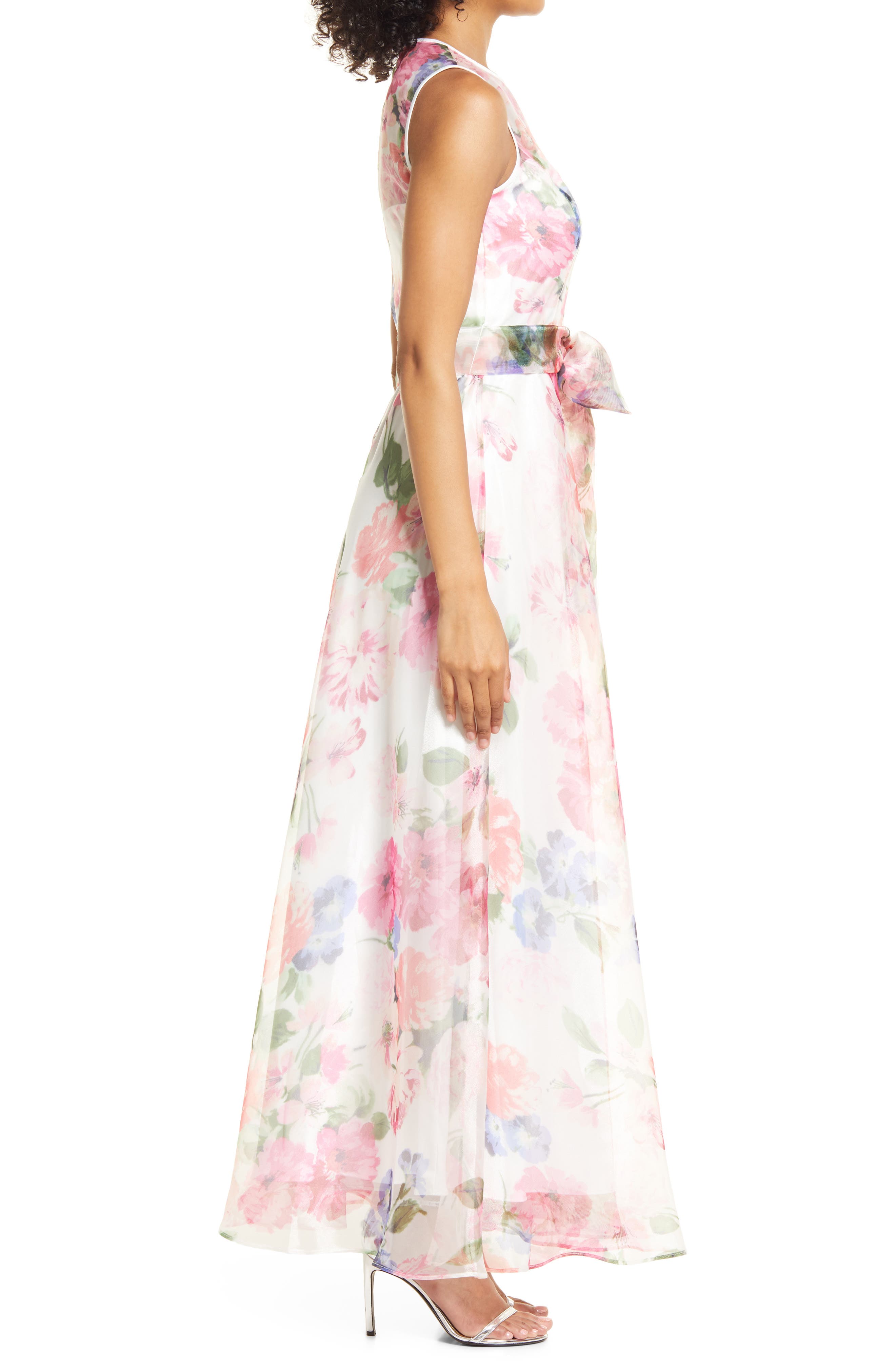 Eliza J Floral Organza Jumpsuit | Nordstrom