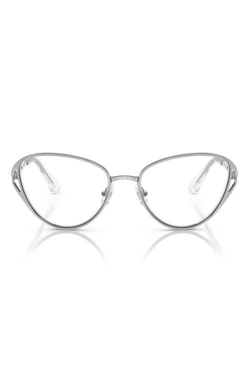 Swarovski 57mm Cat Eye Optical Glasses in Silver 