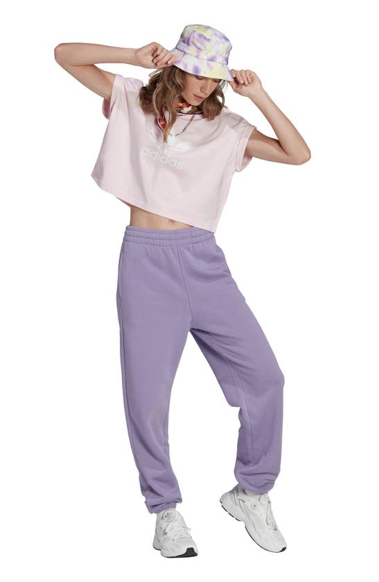 Adidas Originals Cotton Blend Sweatpants In Magic Lilac
