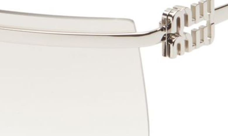 Miu Miu 50mm Shield Sunglasses In Silver