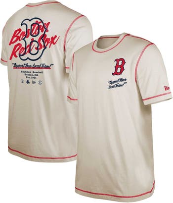 Men's New Era Cream Boston Red Sox Team Split T-Shirt Size: Small