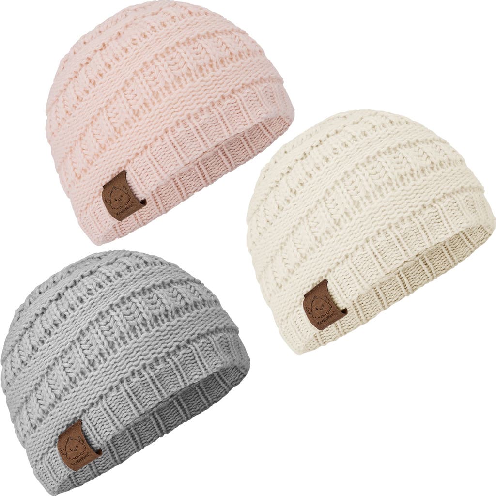 Keababies 3-pack Warmzy Baby Beanies In Sweet Pea