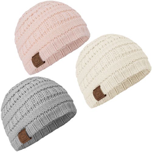 Shop Keababies 3-pack Warmzy Baby Beanies In Sweet Pea