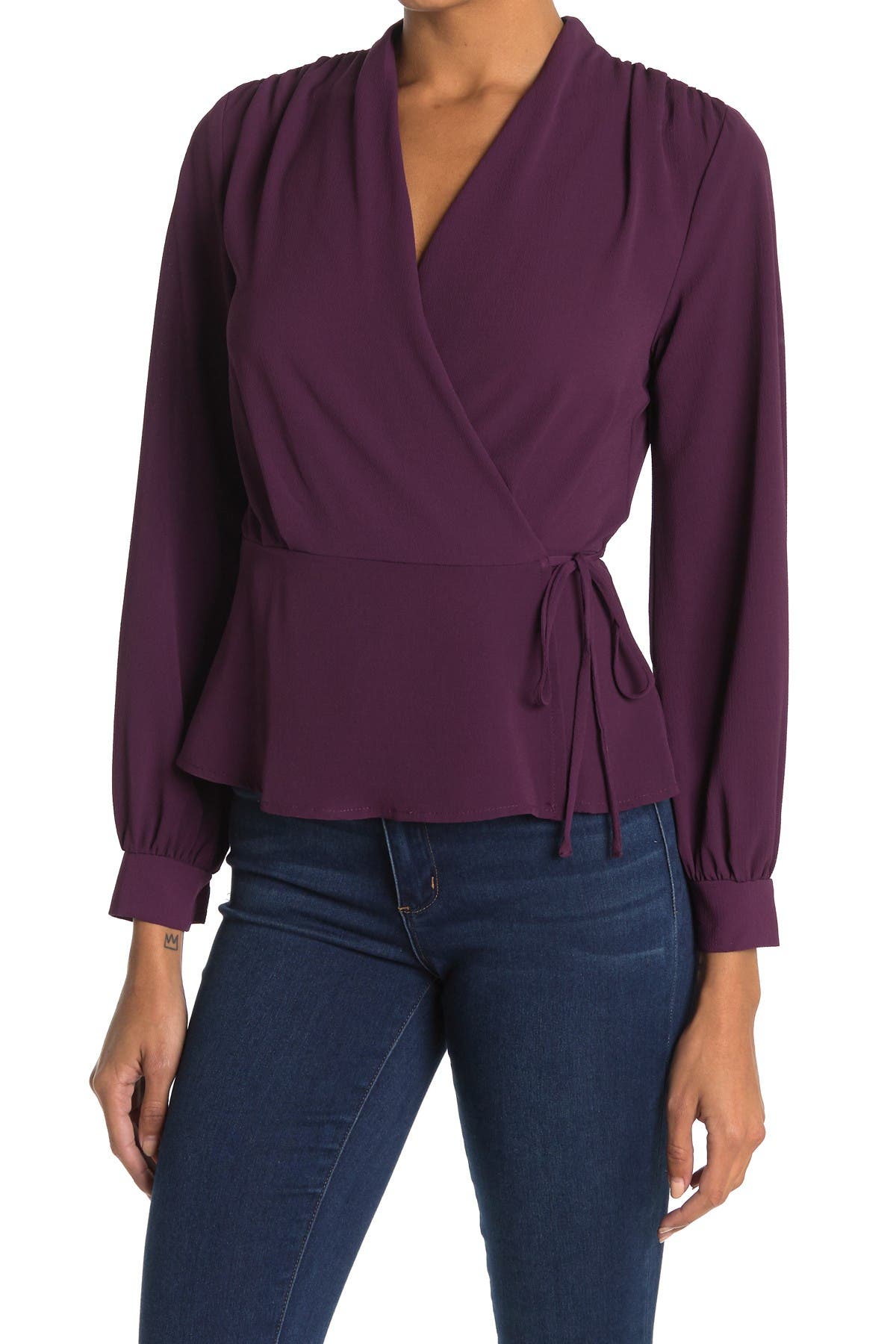 surplice wrap top