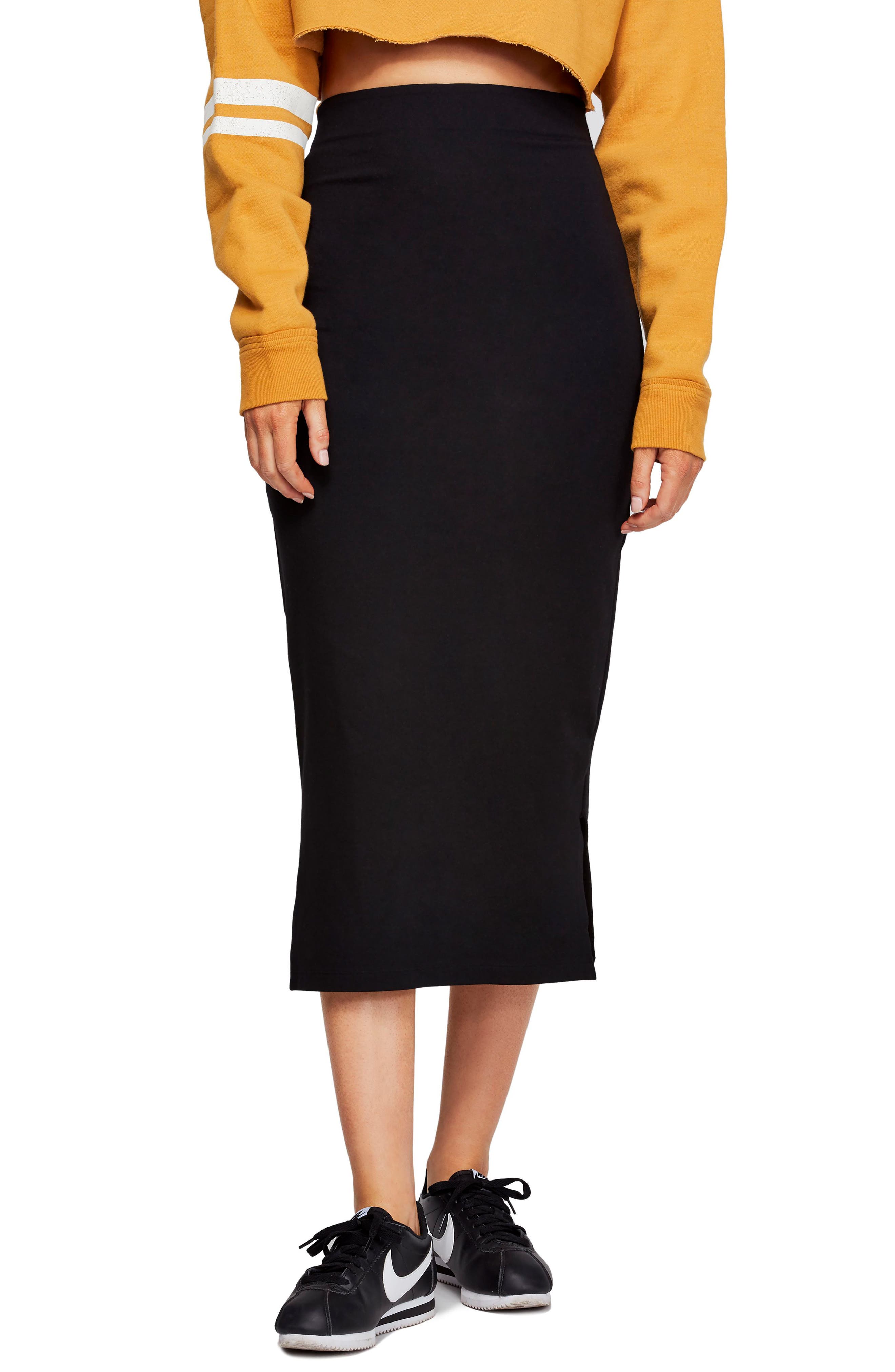 free people highlands tube midi skirt