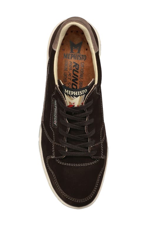 Mephisto Marius Suede Sneaker In Dark Brown
