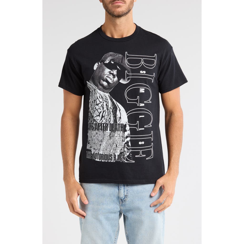 Merch Traffic Biggie Smalls Notorious B.i.g. Graphic Print T-shirt<br /> In Black