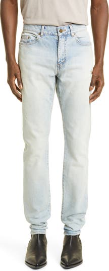 Saint Laurent Men's D02 Distressed Skinny Jeans | Nordstrom