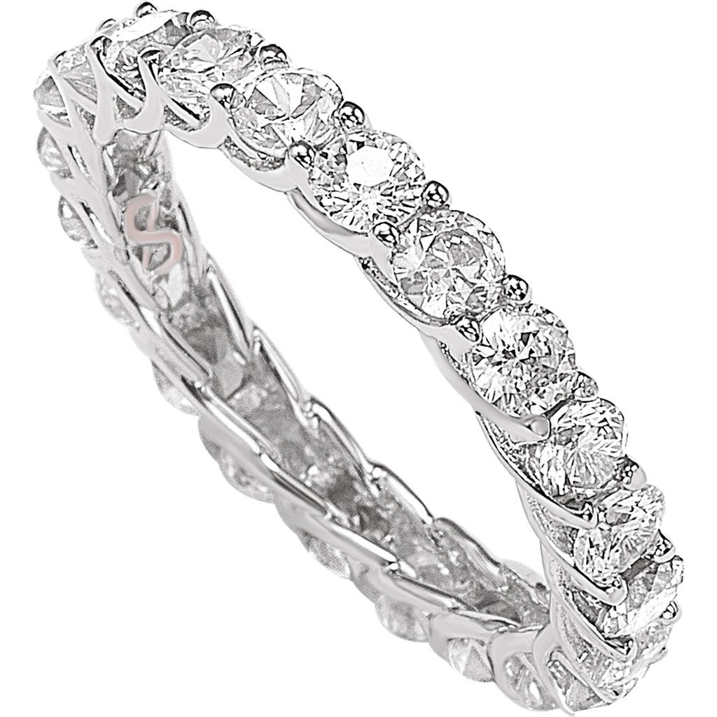 Suzy Levian Cubic Zirconia Band Ring In White