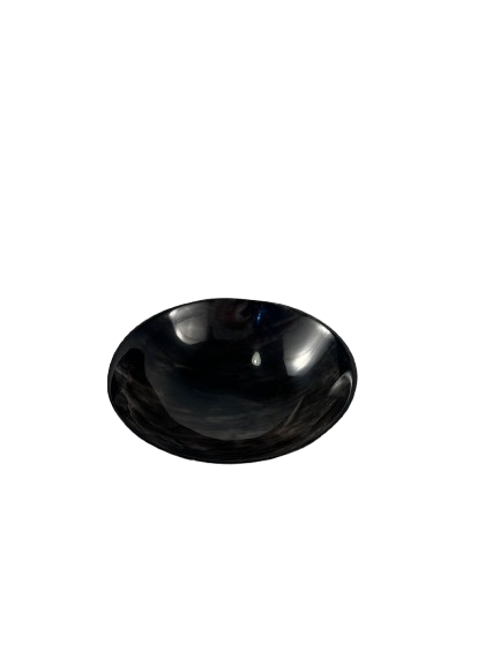 Shop Maadili Collective Round Horn Bowl In Black