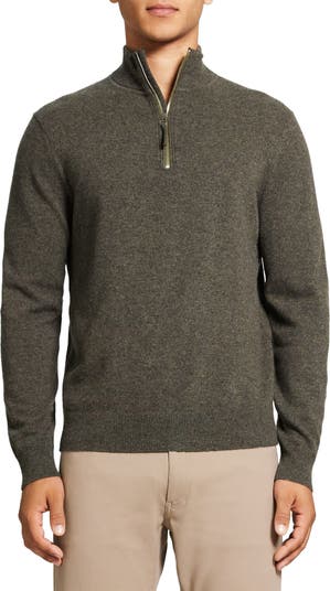 Theory Hilles Quarter Zip Cashmere Pullover | Nordstrom