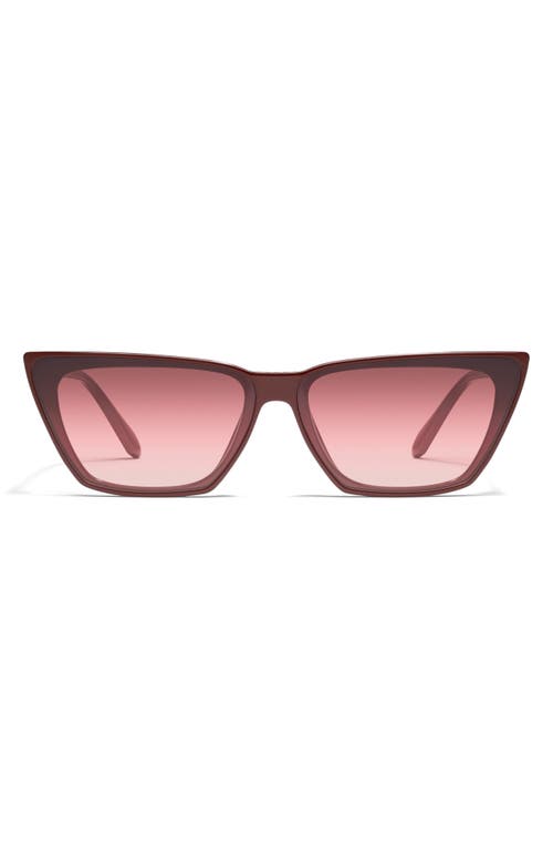 Shop Quay Bad Habit 65mm Oversize Cat Eye Sunglasses In Oxblood/ruby