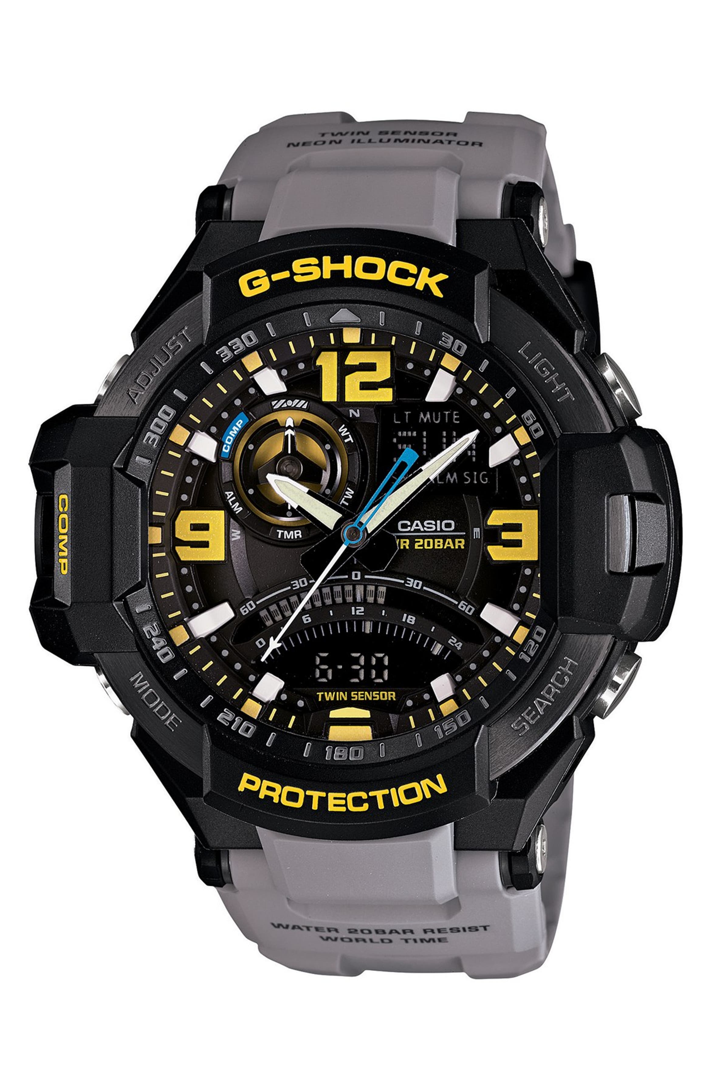 G-Shock 'Aviation' Ana-Digi Watch, 52mm | Nordstrom