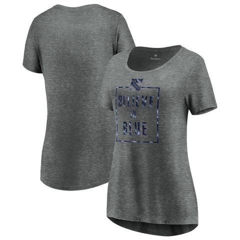 New Era Women's Atlanta Braves Navy Dipdye Scoop V-Neck