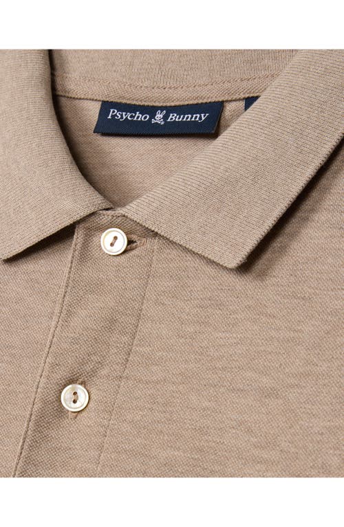 Shop Psycho Bunny James Piqué Polo In Heather Tan