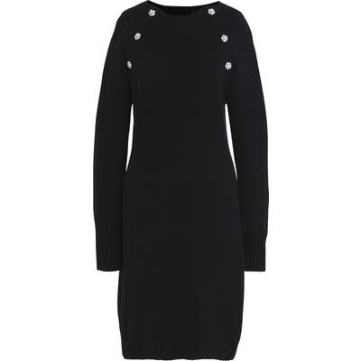 J.crew Lance Jewel Button Sweater Dress, Black