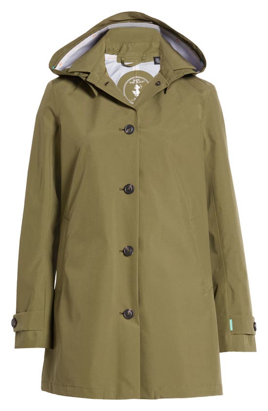 Shop Save The Duck April Hooded Jacket In Dusty Olive