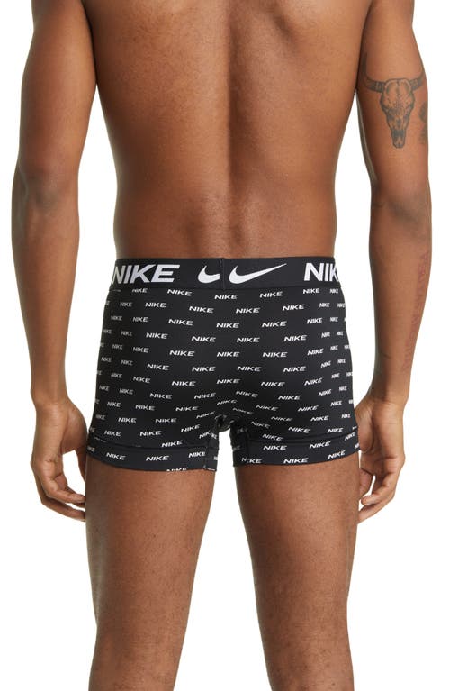 Shop Nike 3-pack Dri-fit Essential Micro Trunks In  Logo/grey/black