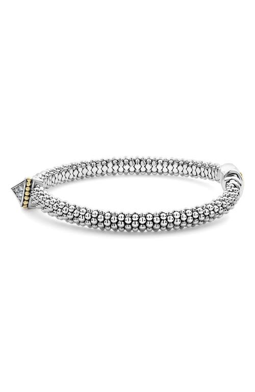 Shop Lagos Ksl Lux Diamond Pyramid Bracelet In Silver/diamond