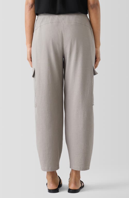 Shop Eileen Fisher Ankle Lantern Cargo Pants In Dove