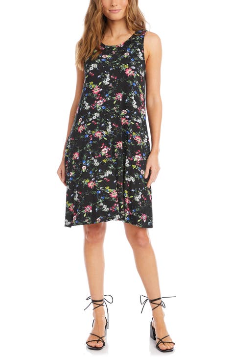 Aknvas Sleeveless Trapeze Minidress in Hibiscus at Nordstrom, Size 12