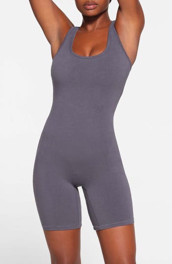 Buy SKIMS Grey Underwire Mid-Thigh Bodysuit for Women in Oman