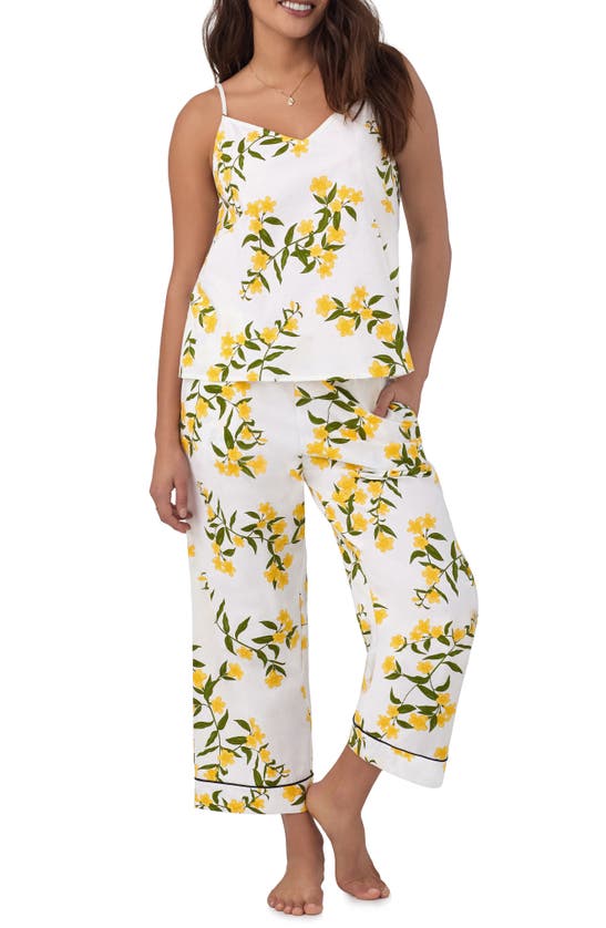 Shop Bedhead Pajamas Crop Organic Cotton Camisole Pajamas In Carolina Jasmine