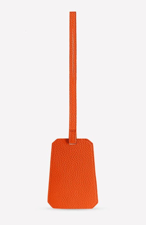 Shop Maison De Sabre Maison De Sabré Leather Luggage Tag In Manhattan Orange