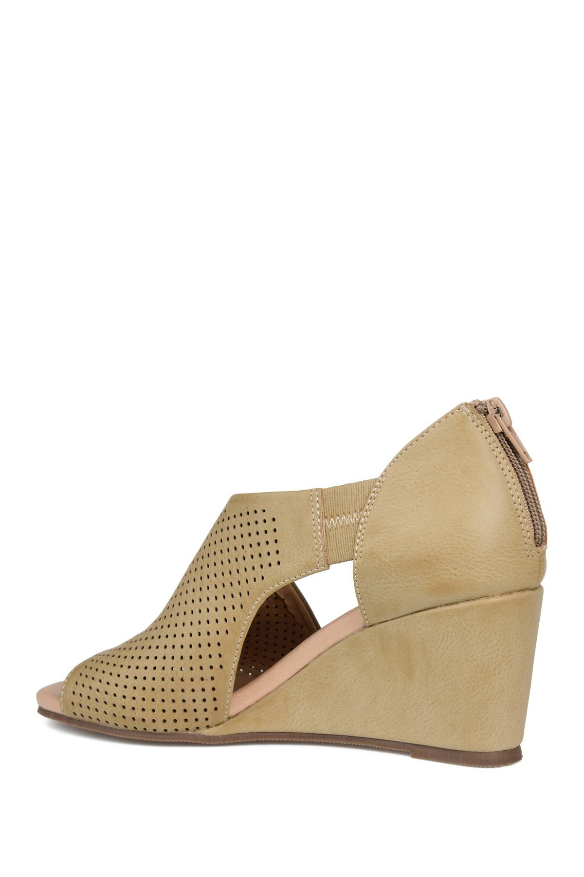 Journee Collection Aretha D'orsay Wedge Sandal In Medium Beige