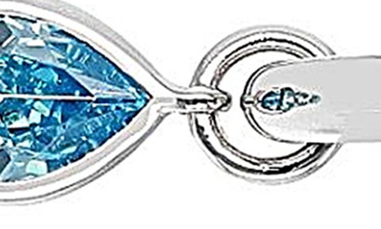 Shop Judith Ripka Cz Dangle Hoop Drop Earrings In Blue