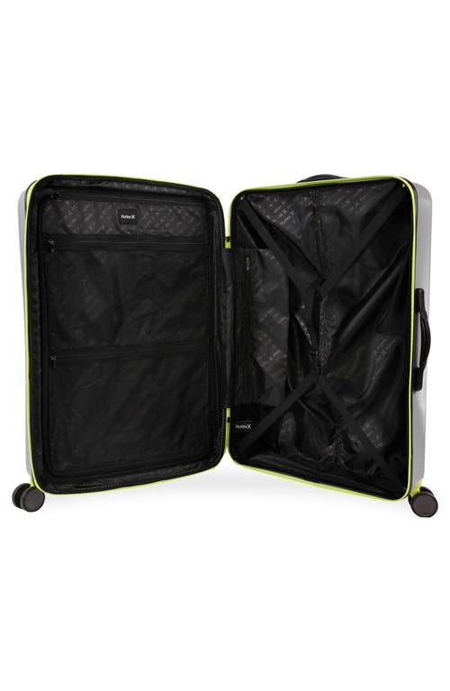 Shop Hurley Suki 29" Hardshell Spinner Suitcase In Light Grey/neon